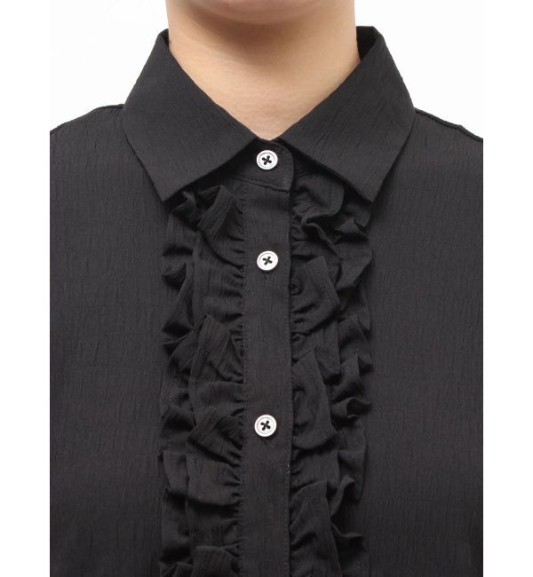 jouetie「ラッフルヘムフリルチュニックシャツ」|シャツ・ブラウス|