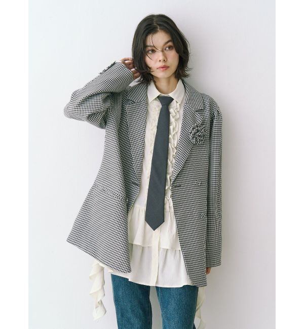 jouetie「ラッフルヘムフリルチュニックシャツ」|シャツ・ブラウス|