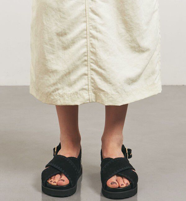 UNITED ARROWS「＜TO UNITED ARROWS＞ナイロンツイル ギャザースカート」|タイト|