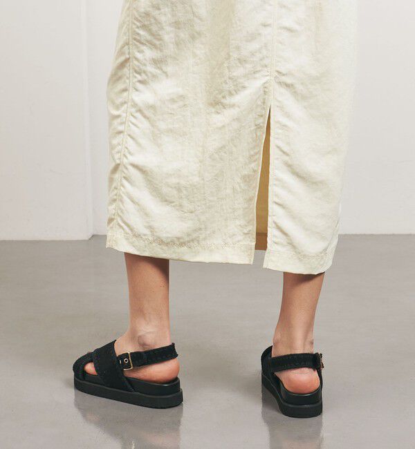 UNITED ARROWS「＜TO UNITED ARROWS＞ナイロンツイル ギャザースカート」|タイト|