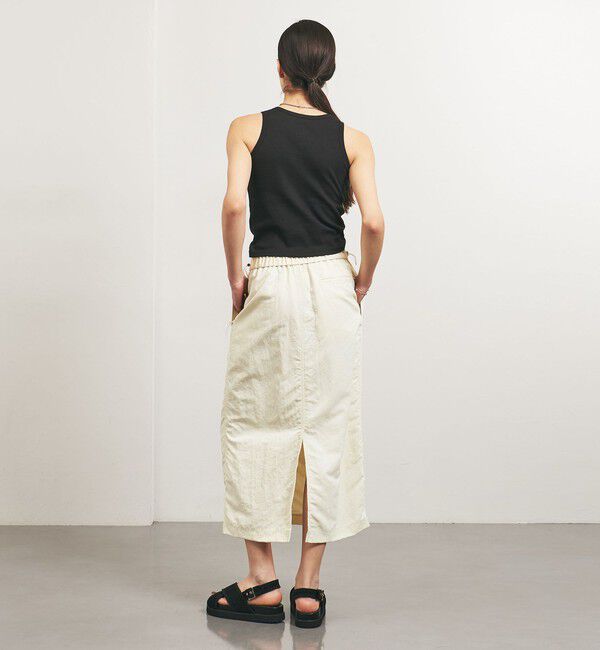 UNITED ARROWS「＜TO UNITED ARROWS＞ナイロンツイル ギャザースカート」|タイト|