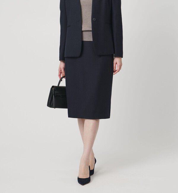 UNITED ARROWS「ツイードライク タイトスカート」|タイト|NAVY