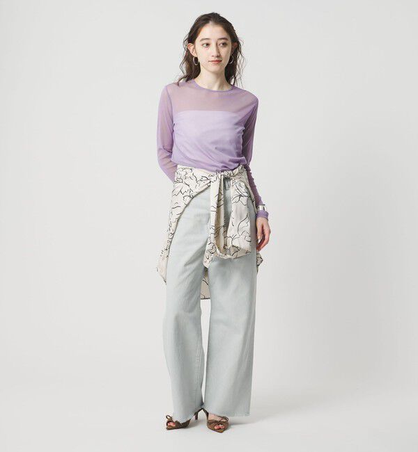 UNITED ARROWS「チュール ジャージー カットソー」|Tシャツ・カットソー|