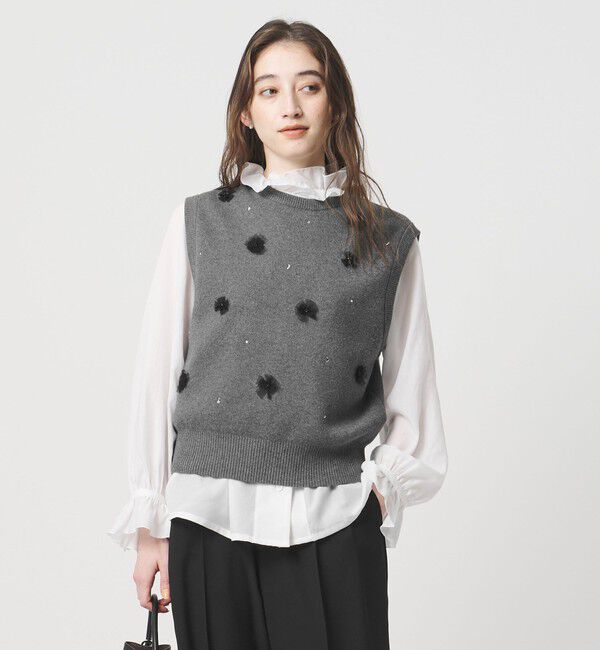 UNITED ARROWS「3D ビジュー ベスト」|ベスト・ジレ|DK.GRAY