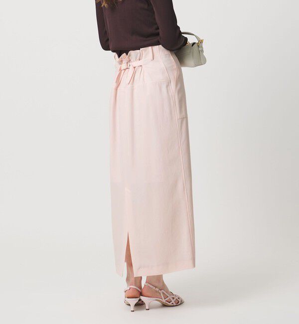 UNITED ARROWS「アセテートポリエステル ベイカースカート」|タイト|