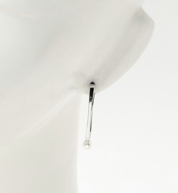 UNITED ARROWS「オーバルフープ&イミテーションパール ピアス」|ピアス|