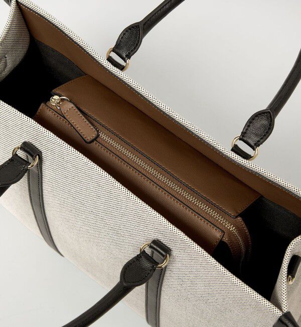 UNITED ARROWS「キャンバスコンビ スクエア トートバッグ」|トートバッグ|