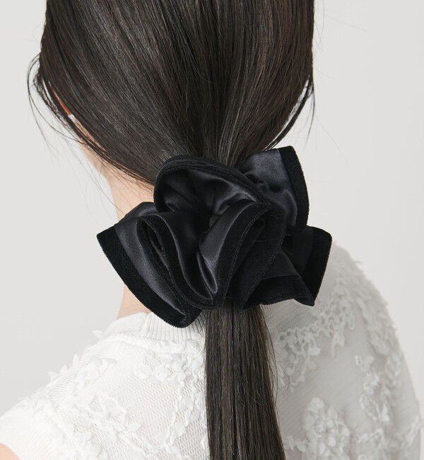 UNITED ARROWS「VVN トリム シュシュ」|ヘアゴム・シュシュ|BLACK