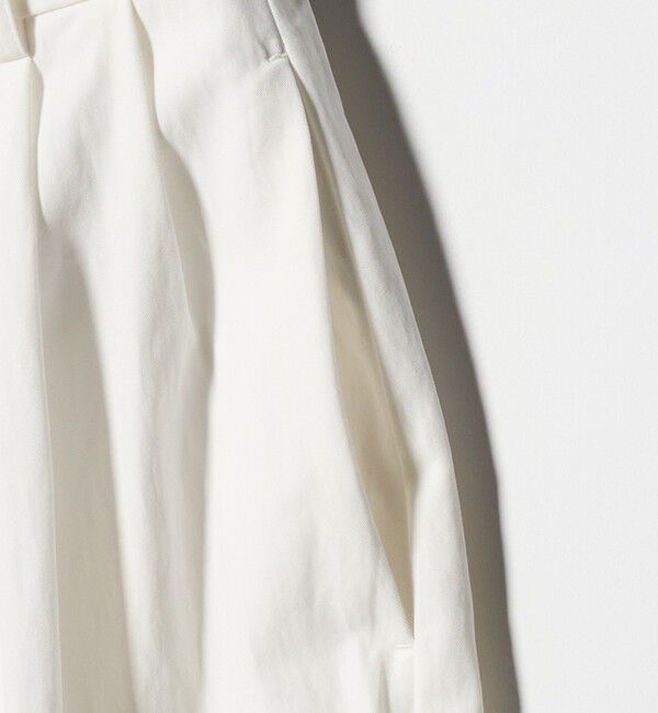 UNITED ARROWS「ツイル ダブルタック イージーパンツ OFF WHITE」|チノ|