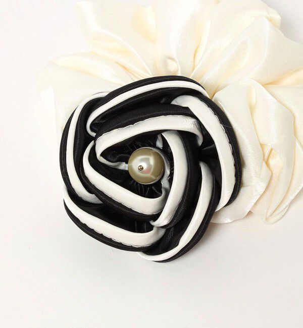 UNITED ARROWS「バイカラー ローズ シュシュ」|ヘアゴム・シュシュ|