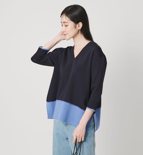 UNITED ARROWS「ミニマル 2WAY ニット ‐ウォッシャブル‐」|ニット・セーター|NAVY