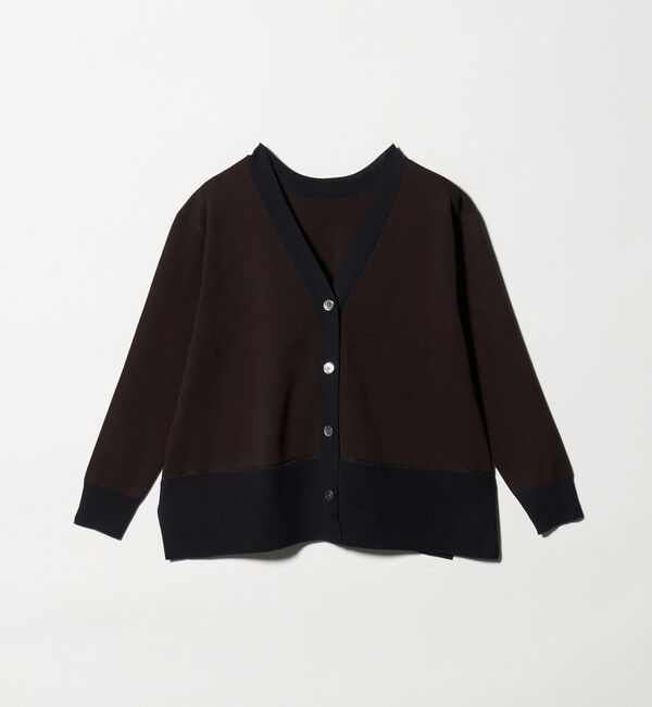 UNITED ARROWS「ミニマル 2WAY カーディガン ‐ウォッシャブル‐」|カーディガン|DK.BROWN