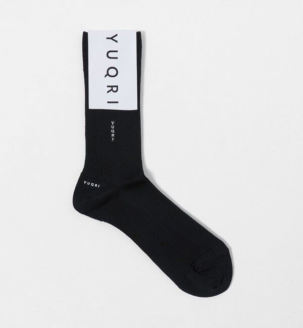 UNITED ARROWS「＜YUQRI＞SILKY リブ ソックス」|ソックス|BLACK