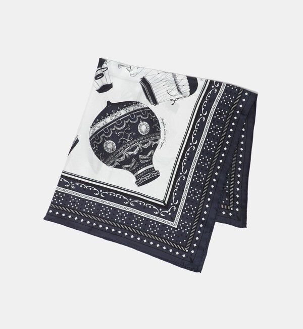 UNITED ARROWS「＜manipuri＞SILK 88&times;88 スカーフ 26SS」|バンダナ・スカーフ|NAVY