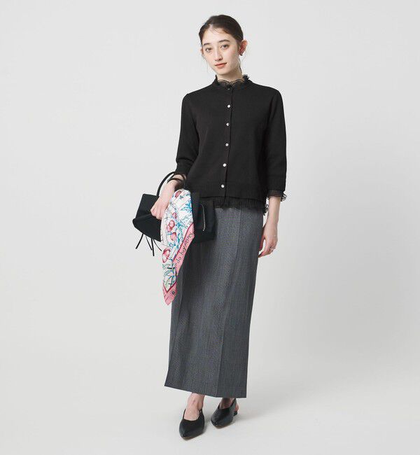 UNITED ARROWS「４WAY チュール フリル カーディガン」|カーディガン|