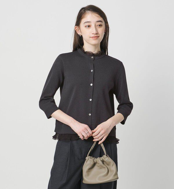 UNITED ARROWS「４WAY チュール フリル カーディガン」|カーディガン|
