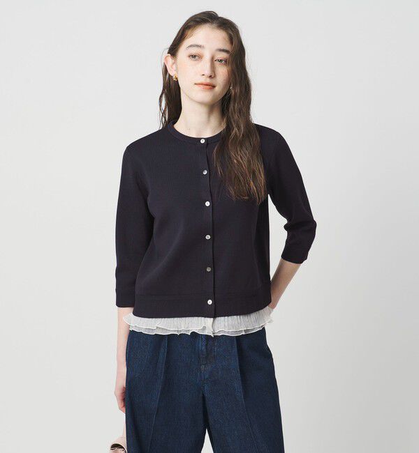 UNITED ARROWS「４WAY チュール フリル カーディガン」|カーディガン|