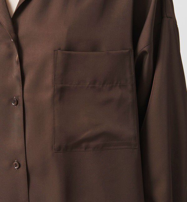 UNITED ARROWS「シルクライク オープンカラー シャツ」|シャツ・ブラウス|