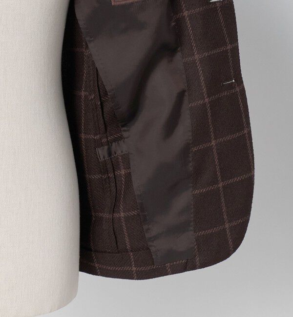 UNITED ARROWS「ブークレ ウィンドウペン シングル 3ボタン テーラードジャケット CーMODEL」|テーラードジャケット|