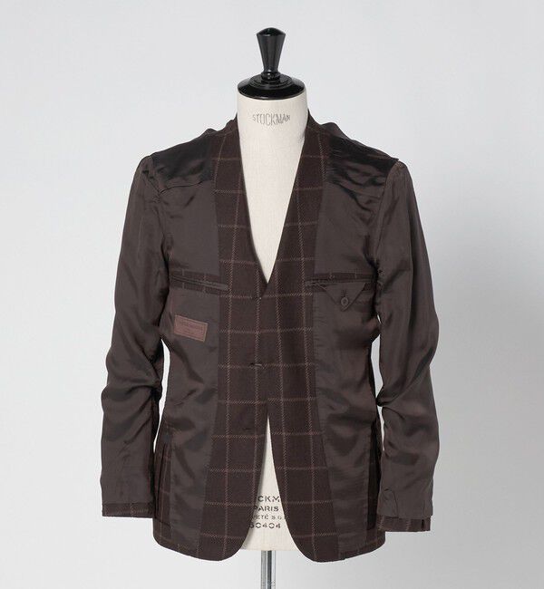 UNITED ARROWS「ブークレ ウィンドウペン シングル 3ボタン テーラードジャケット CーMODEL」|テーラードジャケット|