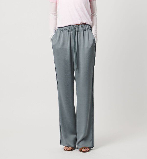 AEWEN MATOPH「＜AEWEN MATOPH＞サテンメローイージーパンツ ‐ ウォッシャブル ‐」|チノ|LT.BLUE