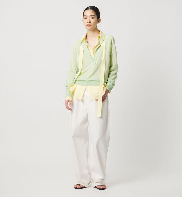 AEWEN MATOPH「＜AEWEN MATOPH＞シアーヘンリーネックニット - ウォッシャブル ‐」|ニット・セーター|