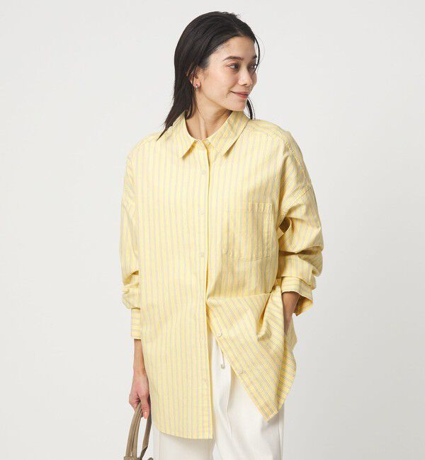 UNITED ARROWS green label relaxing「［size SHORTあり］オックス オーバー シャツ」|シャツ・ブラウス|YELLOW