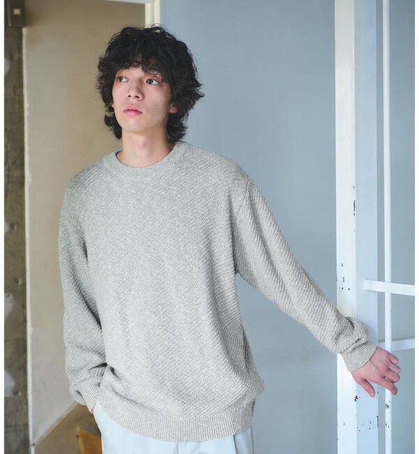 UNITED ARROWS green label relaxing「ミックスカラー クルーネック ニット」|ニット・セーター|LIME