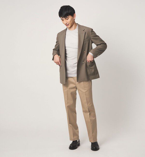 UNITED ARROWS green label relaxing「コットン ポリウレタン 1アウトプリーツ チノパンツ スラックス」|スラックス|