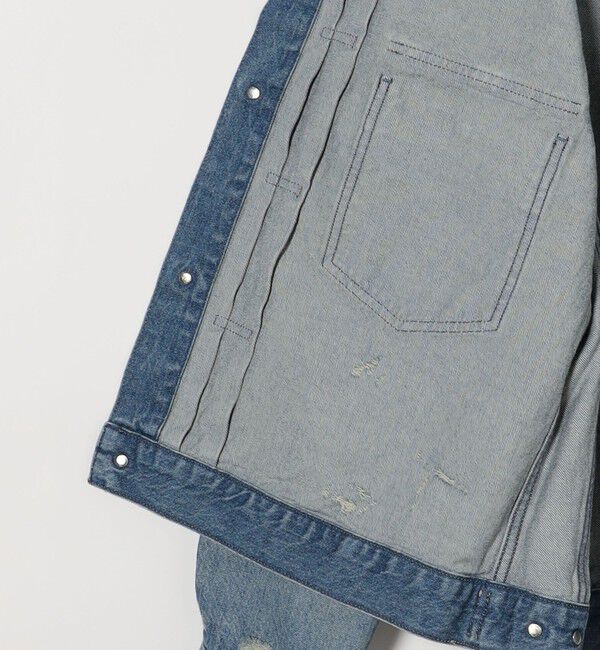 California General Store「＜CGS.＞ オーガニック コットン デニム ダメージ HMD Gジャケット」|ブルゾン・スタジャン|
