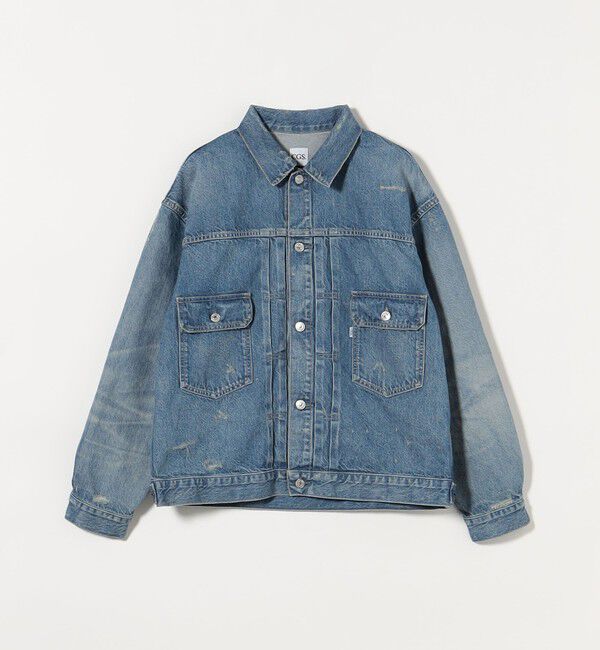 California General Store「＜CGS.＞ オーガニック コットン デニム ダメージ HMD Gジャケット」|ブルゾン・スタジャン|
