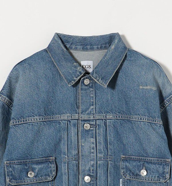 California General Store「＜CGS.＞ オーガニック コットン デニム ダメージ HMD Gジャケット」|ブルゾン・スタジャン|