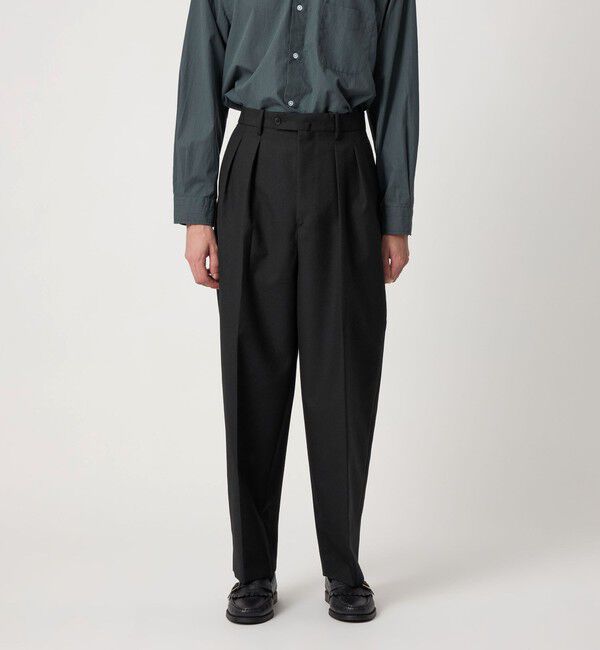 Steven Alan＞ ウール オックスフォード イン ツープリーツ ドレス