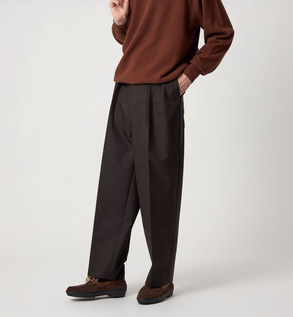 Steven Alan＞ ウール オックスフォード イン ツープリーツ ドレス