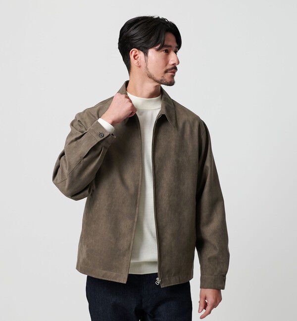 BEAUTY&YOUTH UNITED ARROWS「【WEB限定 WARDROBE SMART】スエードライク ジップ ブルゾン」|ブルゾン・スタジャン|
