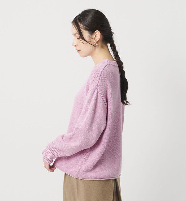 BEAUTY&YOUTH UNITED ARROWS「フェード クルーネックニットプルオーバー」|ニット・セーター|PINK