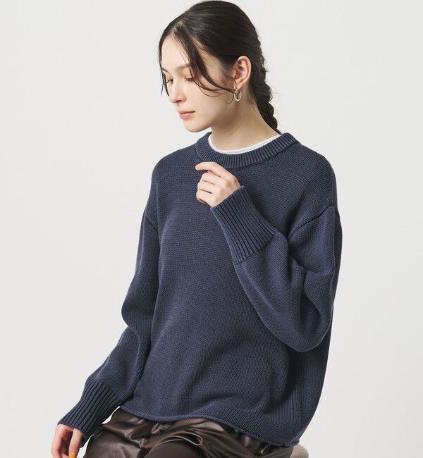 BEAUTY&YOUTH UNITED ARROWS「フェード クルーネックニットプルオーバー」|ニット・セーター|