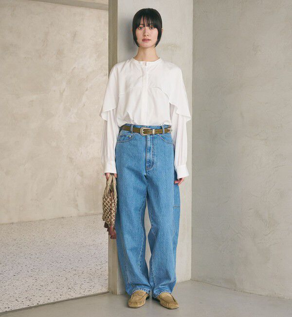 BEAUTY&YOUTH UNITED ARROWS「【WEB限定 Wardrobe DAILY MINIMAL】フリルレイヤーブラウス ウォッシャブル」|シャツ・ブラウス|