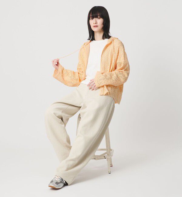 BEAUTY&YOUTH UNITED ARROWS「メッシュ エンブロイダリー フーディ ウォッシャブル」|シャツ・ブラウス|