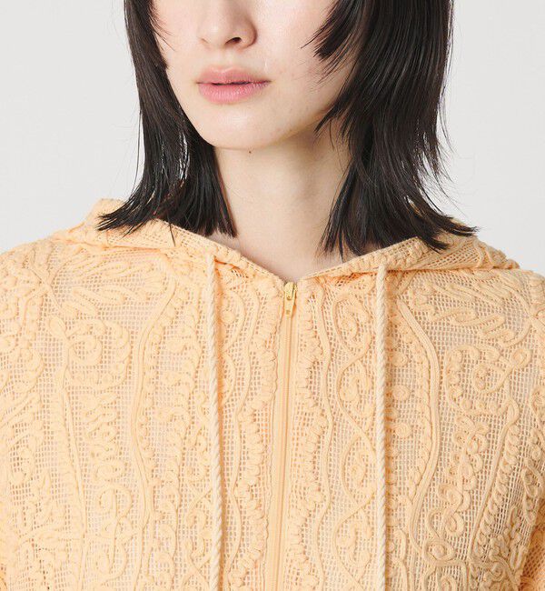 BEAUTY&YOUTH UNITED ARROWS「メッシュ エンブロイダリー フーディ ウォッシャブル」|シャツ・ブラウス|