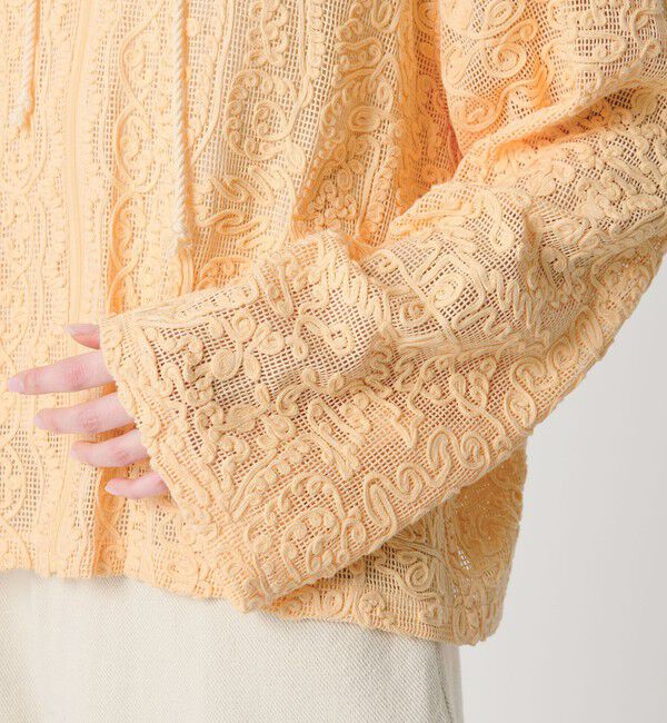 BEAUTY&YOUTH UNITED ARROWS「メッシュ エンブロイダリー フーディ ウォッシャブル」|シャツ・ブラウス|