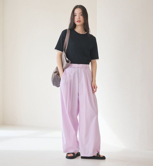 BEAUTY&YOUTH UNITED ARROWS「ナイロンコットン ワイドタックパンツ ウォッシャブル」|その他|LT.PINK