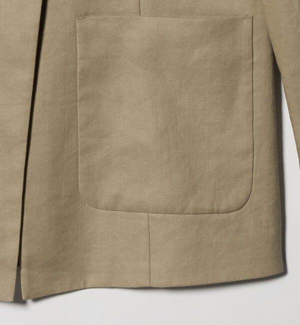 BEAUTY&YOUTH UNITED ARROWS「麻ブレンド カラーレス シングル ジャケット UVカット」|ノーカラージャケット|