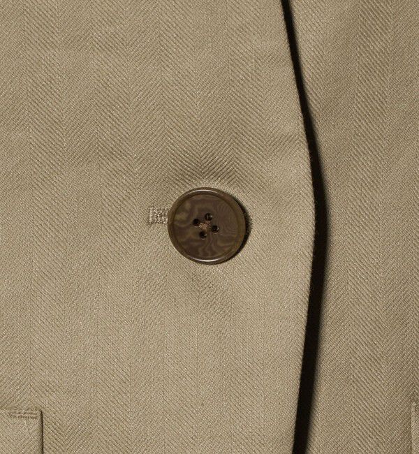 BEAUTY&YOUTH UNITED ARROWS「麻ブレンド カラーレス シングル ジャケット UVカット」|ノーカラージャケット|