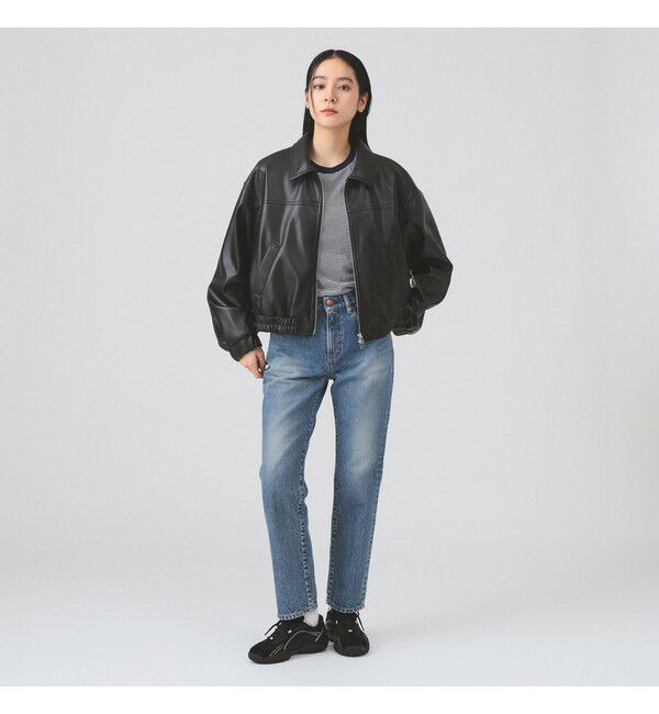 Ray BEAMS 「フェイクレザー ジップ ブルゾン」|ブルゾン・スタジャン|