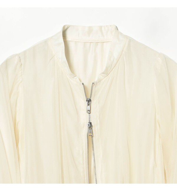 Ray BEAMS 「チュール ギャザー シアー ブルゾン」|ブルゾン・スタジャン|