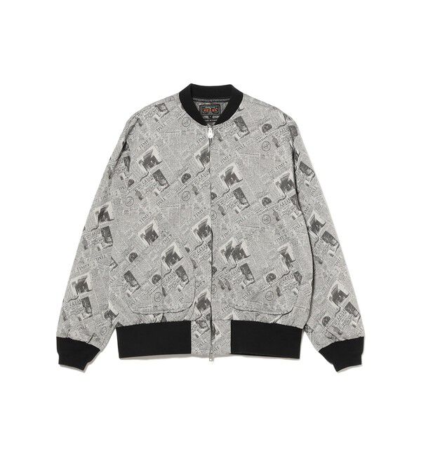 BEAMS PLUS「Sports Blouson Newspaper Jacquard」|ブルゾン・スタジャン|