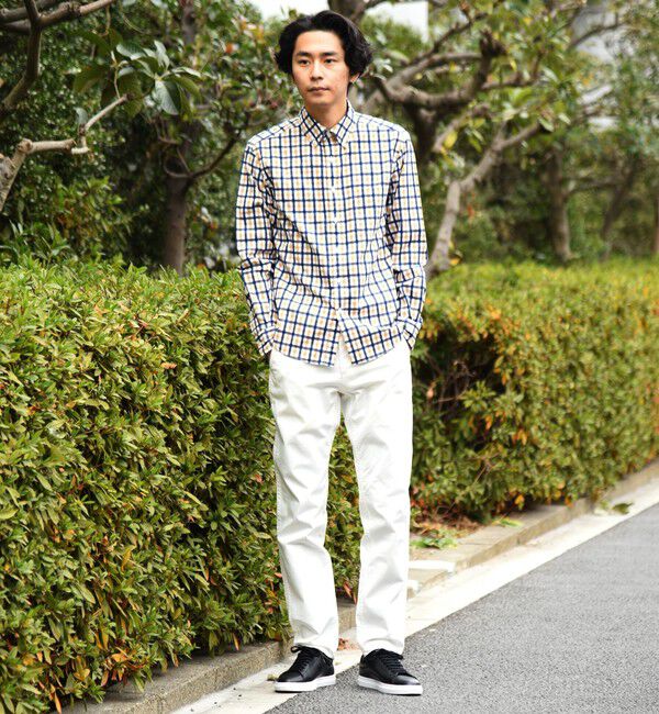 SHIPS「SHIPS:〈抗菌加工〉japan quality カラー テーパード スリム チノパンツ」|チノ|