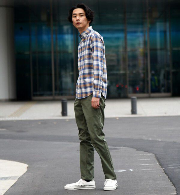 SHIPS「SHIPS:〈抗菌加工〉japan quality カラー テーパード スリム チノパンツ」|チノ|