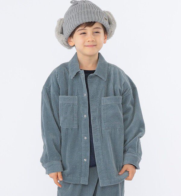 SHIPS KIDS「SHIPS KIDS:フェイクファー フラップ ワッチ」|ニット帽|